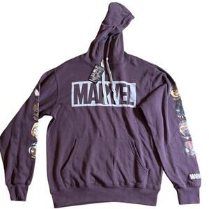 Marvel Avengers Adult Pullover Hoodie Maroon Sweatshirt Size Small NWT